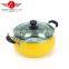 New design 5pcs Colorized Drum-shaped Stainless Steel Soup Pot kitchen cookware With Decal