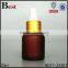  china cosmetic essential oil fragrance perfume dark red frosted 30ml glass bottle with black plastic dropper
