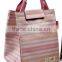 600D Stripe Cooler Bag With Tote Hand for Ladies
