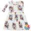 Boutique Deer Baby Frock Design Pictures Annimal Pattern Design Sleeveless Girl Dress Summer Casual Frock Design