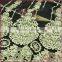 Gold metallic mirror work embroidered tulle fabric, elegant embroidered fabric lace