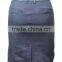 Factory OEM women high fashion plus size contrast color tight fitting knee length mature elagant wrap skirt