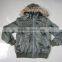 Winter multi-pocket mens coat hoody nylon baseball style jacket