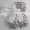 Wholesale Baby Girl Set White top and Printed shorts Import Baby Clothes China