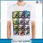 White cotton t-shirt with printed pop art graphic of Andy Warhol