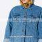 China suppliers woman long jacket fashion denim jacket woman clothing