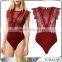 2017 high quality Scarlet Lace High Leg Bodysuit for women