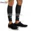 elastic copper nylon knit black long compression calf sleeve brace