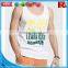  china custom wholesale men polyester screen printed low cut tank tops for sale