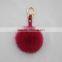 Myfur Customized Colorful Real Rabbit Fur Pom Pom Keychain Accessory for Bag