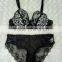 New fashion fancy design women sexy lace flower ladies bra panty sets