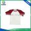 High Quality Contrast Sleeve 100% Organic Cotton Kids Sport t Shirts