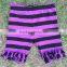 Wholesale remakes purple stripe breathable knit toddler ruffle shorts MH5051303