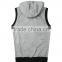 bulk order OEM services custom sleeveless wholesale cotton hoodie sweatshirt zip coat