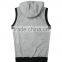 bulk order OEM services custom sleeveless wholesale cotton hoodie sweatshirt zip coat