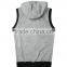 bulk order OEM services custom sleeveless wholesale cotton hoodie sweatshirt zip coat