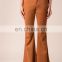 Custom wholesale latest ladies trousers women flare corduroy pants