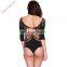 New Arrival see through long sleeve womens teddy lingerie