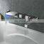 LED 5PCS Widespread Bathtub Faucet Tub Mixer Tap