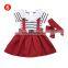 Kids Clothing Baby Girl Clothes Set Girls Stripe lace Tops + Suspender Skirt + headbands Outfits Set Summer Autumn