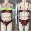 Bandeau Bikinis Set Patchwork Leopard Women Swimwear Separate Female Swimsuit Underwire Bathing Suit 2019