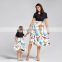 Striped Mother daughter dresses Mommy and me clothes Off shoulder Ruffles Floral Pineapple Print Mini Dress matching outfits