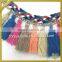 Wholesale colorful decorative pom pom silk tassel for garments FT-013