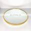 Aluminum Gold Metal Frame Decorative Round Wall Mirrors