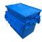 Stackable Logistic Plastic Crate Tote Box with Lid