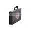 Custom luxury folding black satin lined human hair extension bundle braid wig packaging boxes with handle