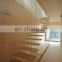 Modern wooden Vertical Wire Railing Stainless Steel Cable stair floating staircase for homes