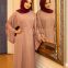 Ready stock]New Vintage Abaya Women Plain Long Dress Muslim Kaftan Islamic Jilbab Maxi Robe Gown