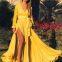 Womens Sexy Deep V Neck Belt Waist Mermaid Long Prom Dress Elegant Formal Evening Gowns