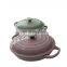 Cast iron kitchenware enamel nonstick shallow casserole
