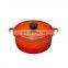 hot sale safety eco-friendly round red cast iron enamel casserole