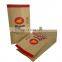 custom logo greaseproof square botoom brown kraft paper bags for hot food takeaway