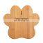 Custom Bamboo Wooden Animal Paw Shaped Cutting Board