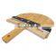 Natural Bamboo 12 inch Pizza Peel With Magnetic Cutter Rocker Set Pizza Paddle for Homemade Pizza