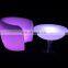 LED illuminated glowing bar chair with multicolor