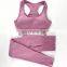 High Quality Women Seamless Underwear High Waist Sports Fitness Gym Active Wear Sexy Panties Yoga Bra Set