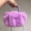 011Newly designed plush handbags, fashionable luxury faux fur handbags, women's one-shoulder tote bags