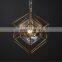 Pendant Lamps Copper Post-modern Minimalist Box Creative Dining Room And Study Bedroom Bar Luxury Port Style Crystal Chandelier