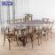 Vintage Furniture 2 Metres 8 Seat Designer Dining Table with Chairs                        
                                                Quality Choice