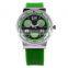 FT1602 Green plastic strap 2015 3 atm waterproof quartz three eyes watch