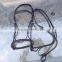 Black leather English horse bridle w/ laced leather brow and nose/ veterinary instruments and equipment