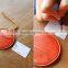 Korea hot cheap mini round leather luggage tag with strap