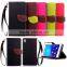 Leave shape flip cover leather case with straps for Smart phone protective case for Sony Xperia Z2 Z3 Z4