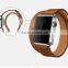 New arrival Genuine Leather Band Double Tour Bracelet Leather watchband for Apple Watch 38mm and 42mm