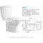 Chaozhou bathroom design ceramic sanitary ware washdown two piece toilet