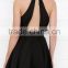 Europe new arrival fashion sexy Pierced backless wrinkle black dress for lady party                        
                                                Quality Choice